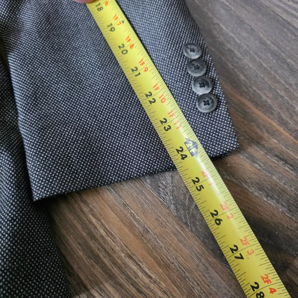 Nautica Branford Mens Grey Micro Pattern 2 Button Stretch Blazer  44R NS281